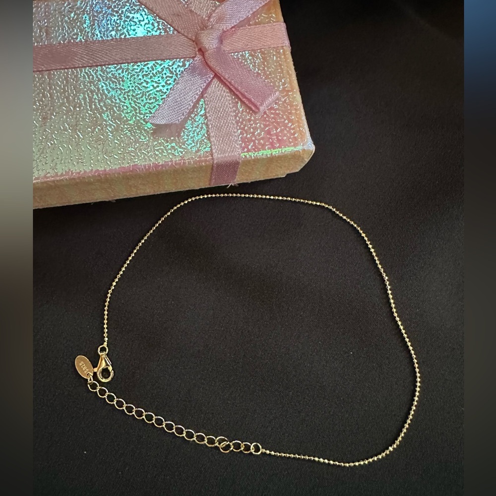 Silver in Gold Ankle Bracelet